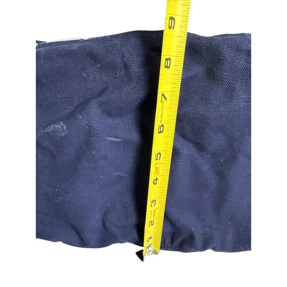 Ralph Lauren Vintage Navy Blue Canvas Duffel Bag White Straps/Embroidered Crest - Picture 8 of 10